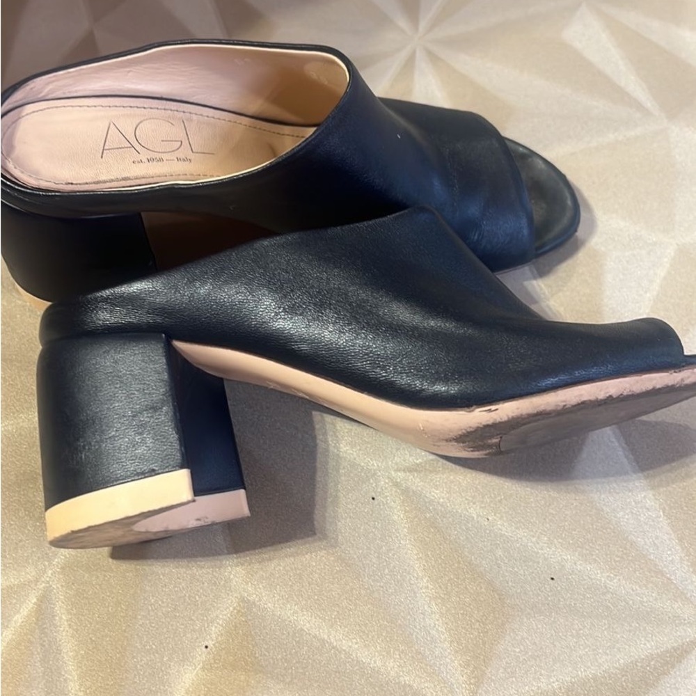 AGL Women's Classic Black heeled mules size EU 36 - Picture 8 of 8